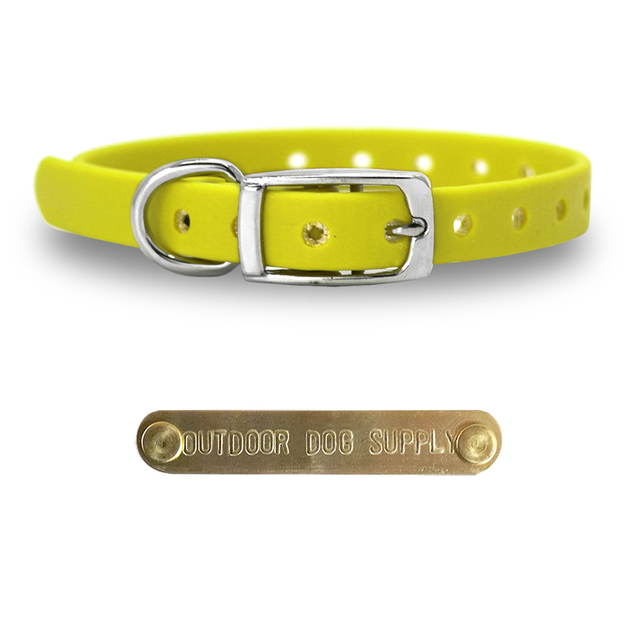1/2" SoftFlex Beta Nametag Collar- Yellow