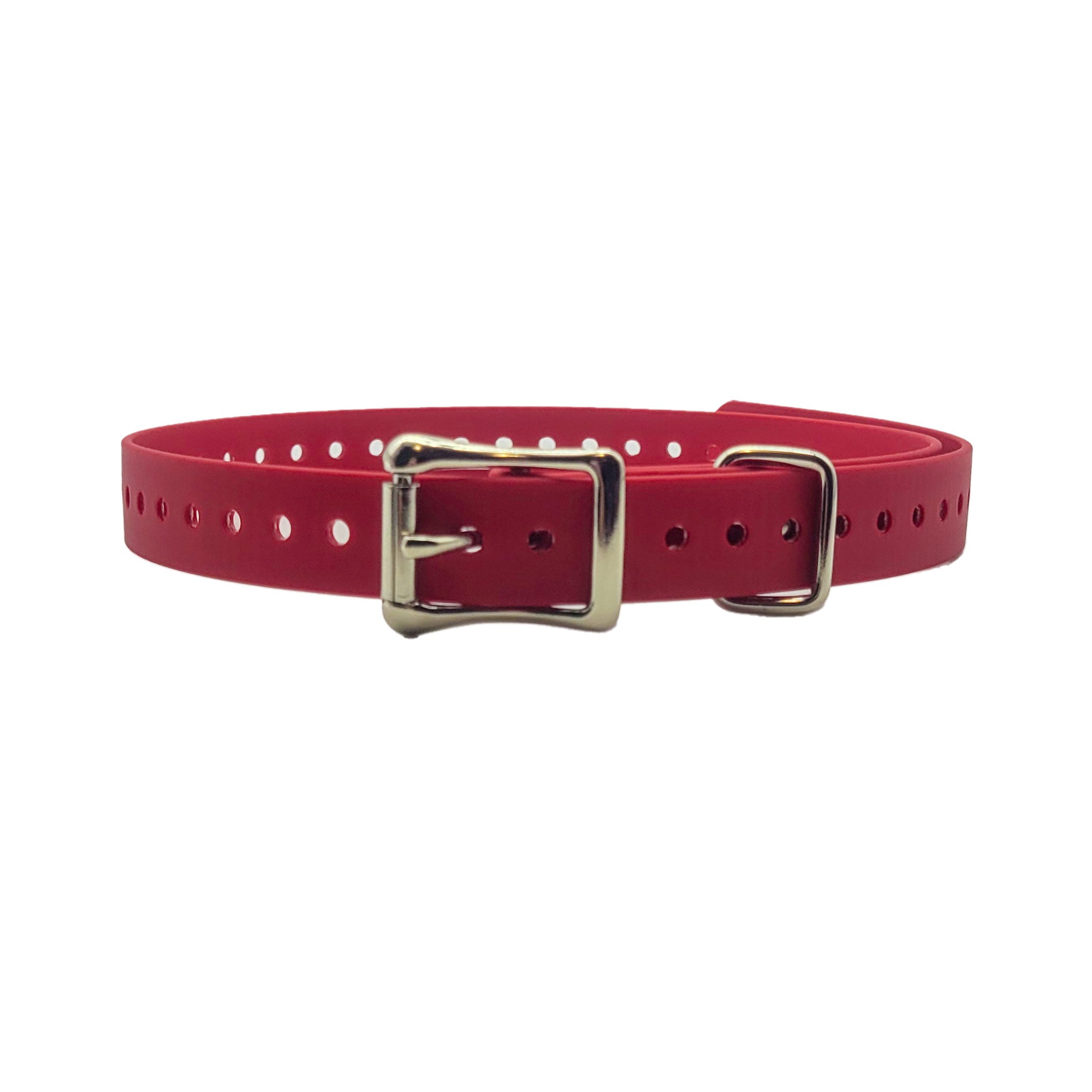 3/4" Basic Garmin Collar- Granite Roller Buckle Red