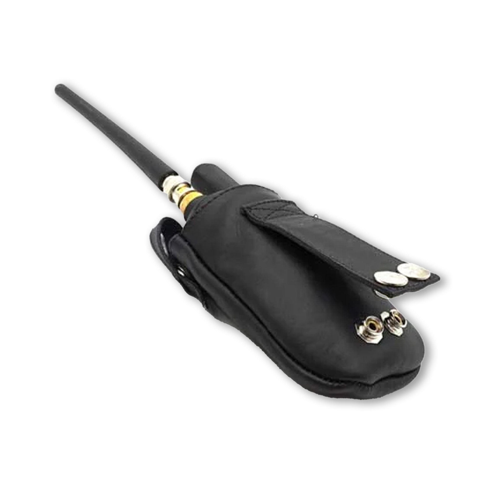Black Leather Alpha & Astro Holster- back view