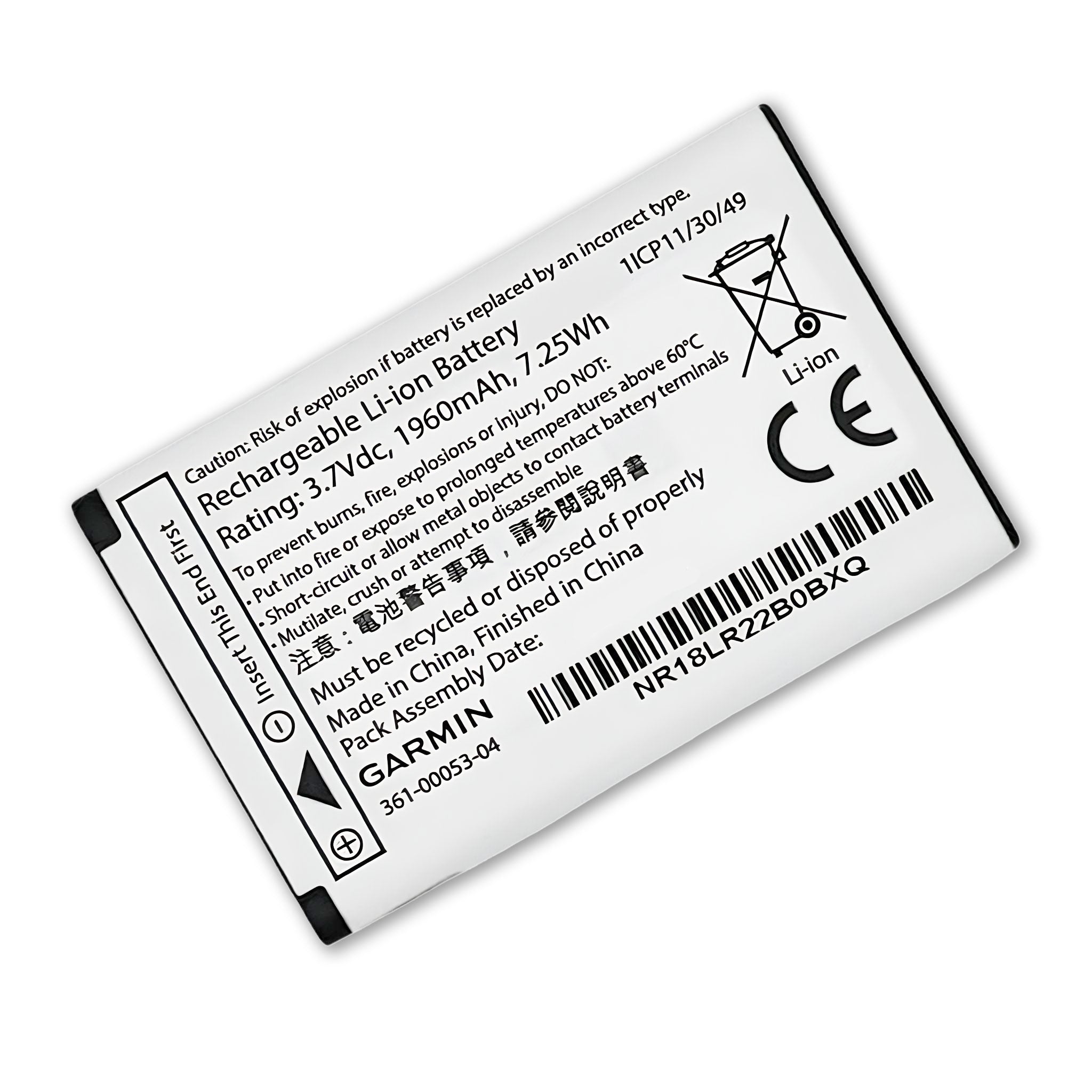 Garmin Alpha Battery- Back view