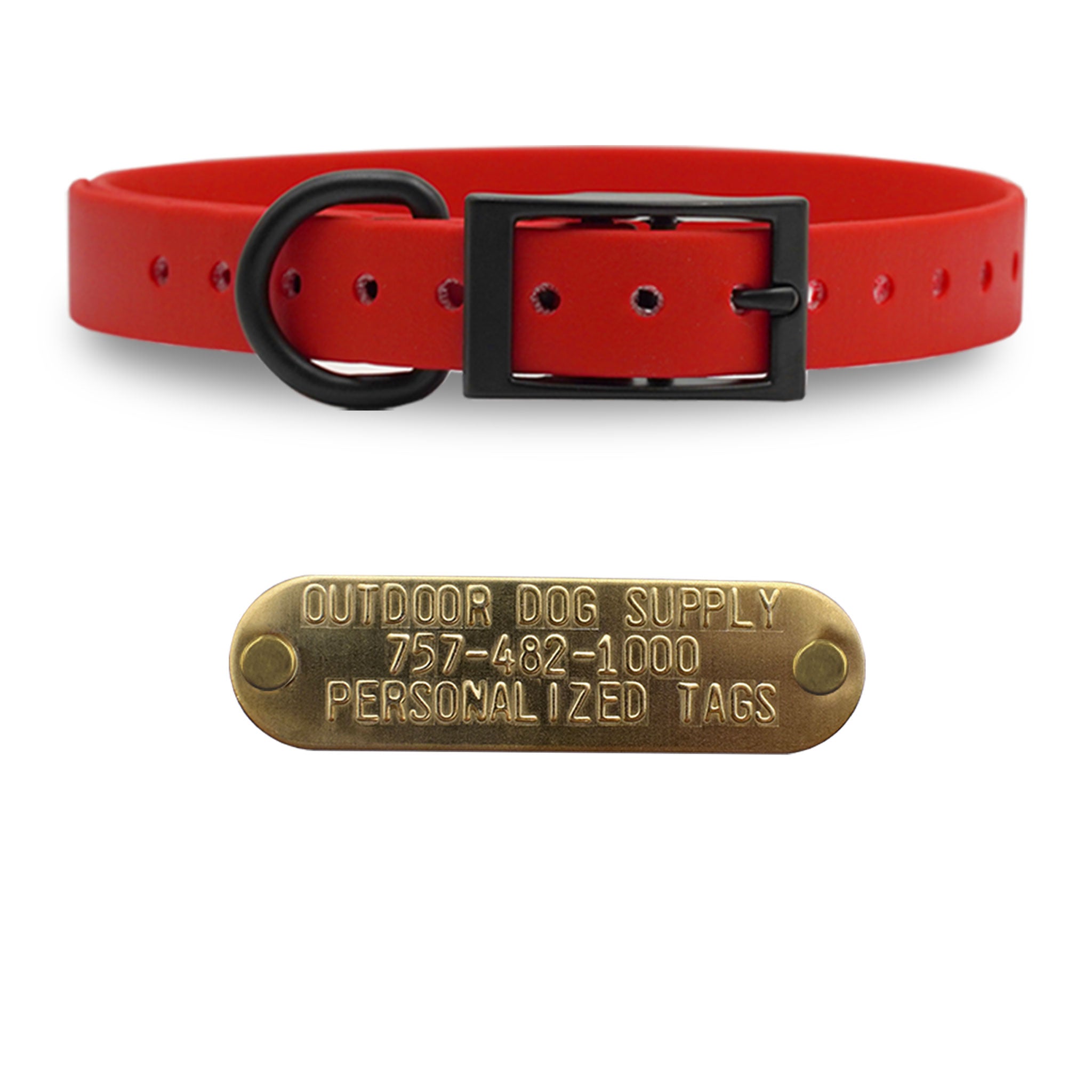 3/4" SoftFlex Beta with personalized nametag- Red Delicious