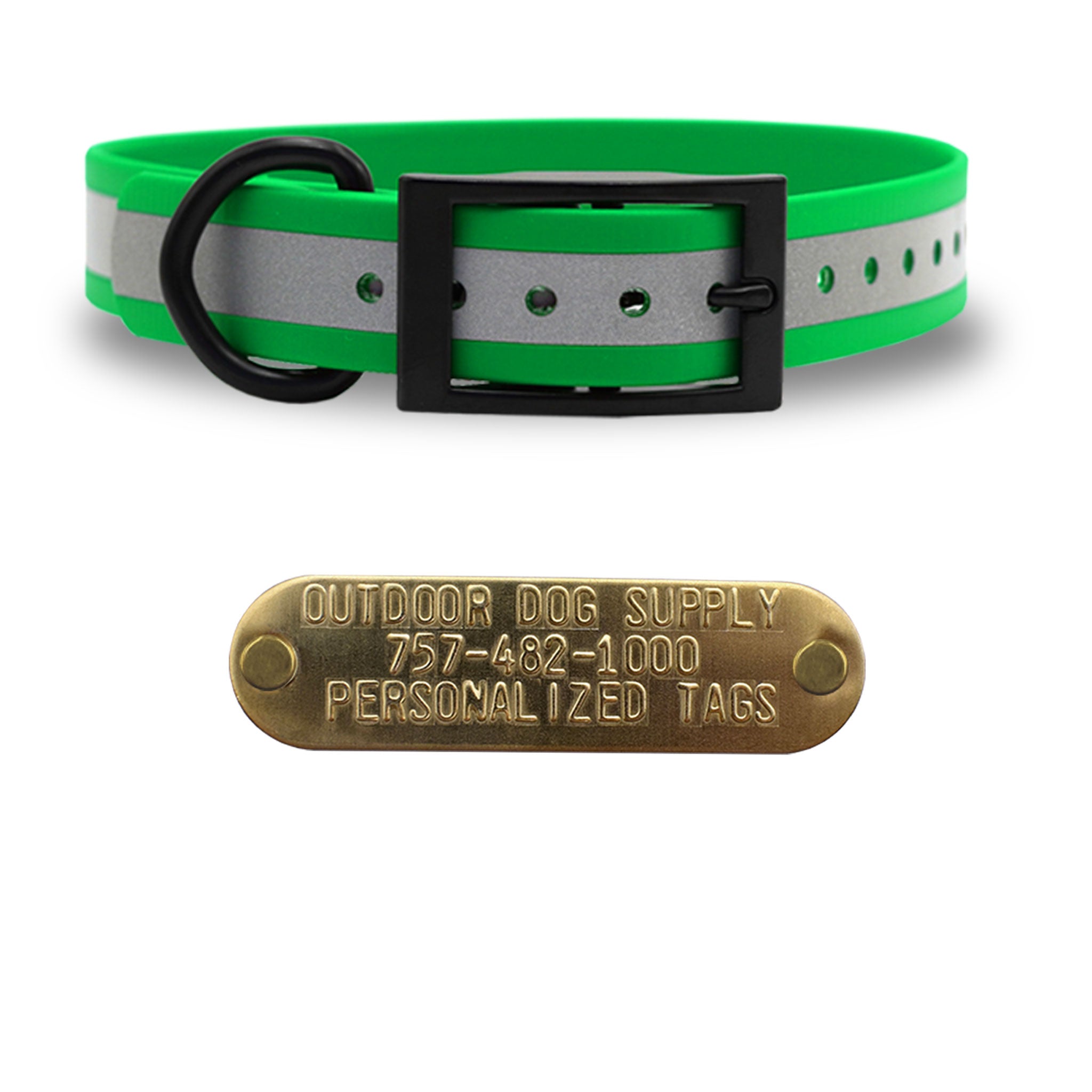 3/4" SoftFlex Beta with personalized nametag- Reflective Green