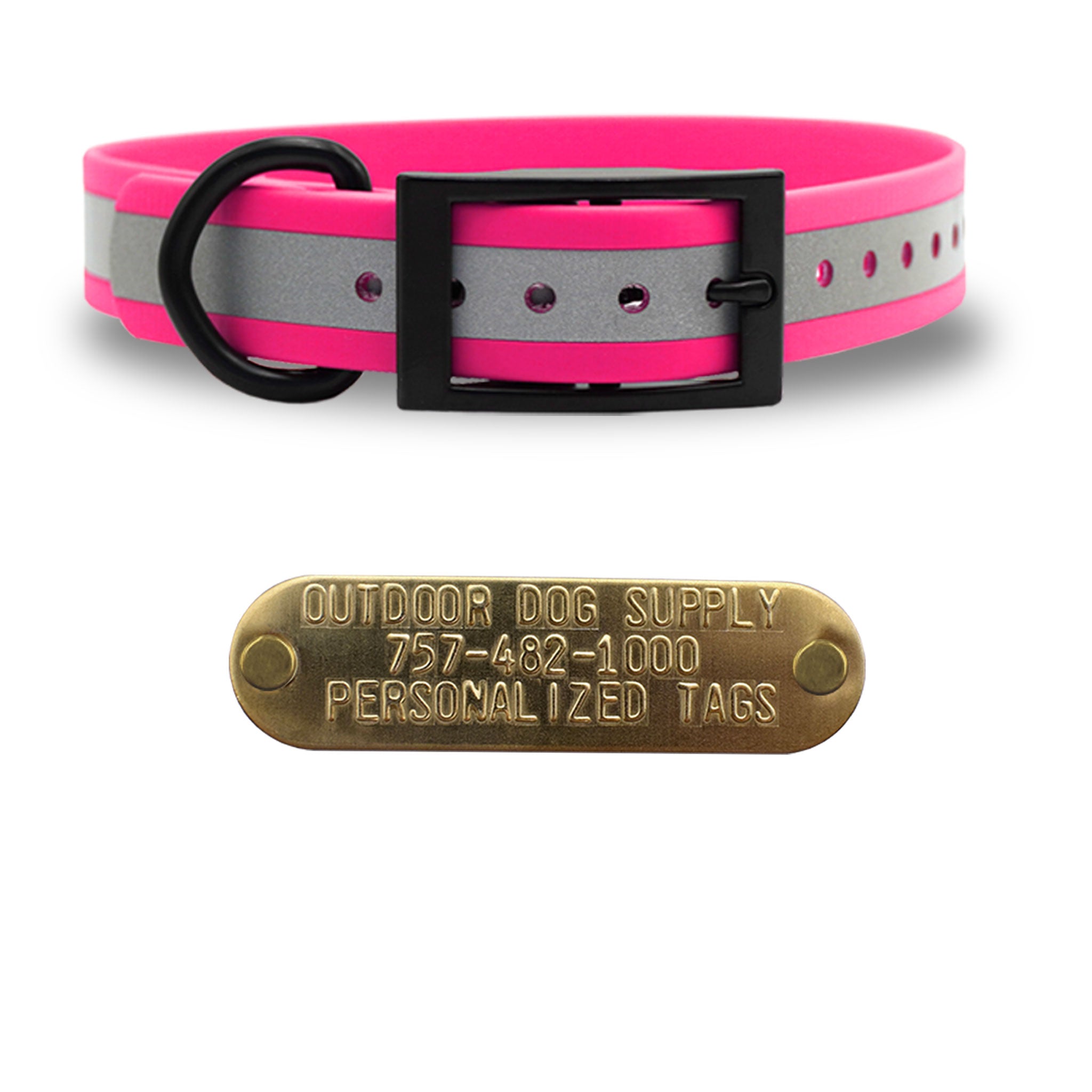 3/4" SoftFlex Beta with personalized nametag- Reflective Pink