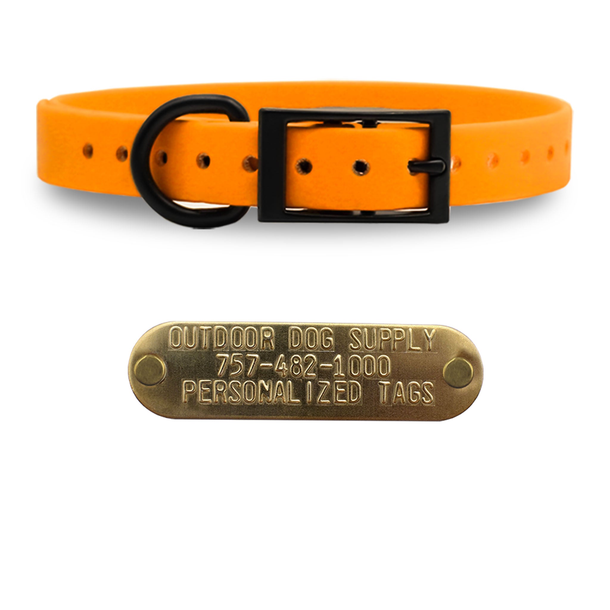3/4" SoftFlex Beta with personalized nametag- Tangerine
