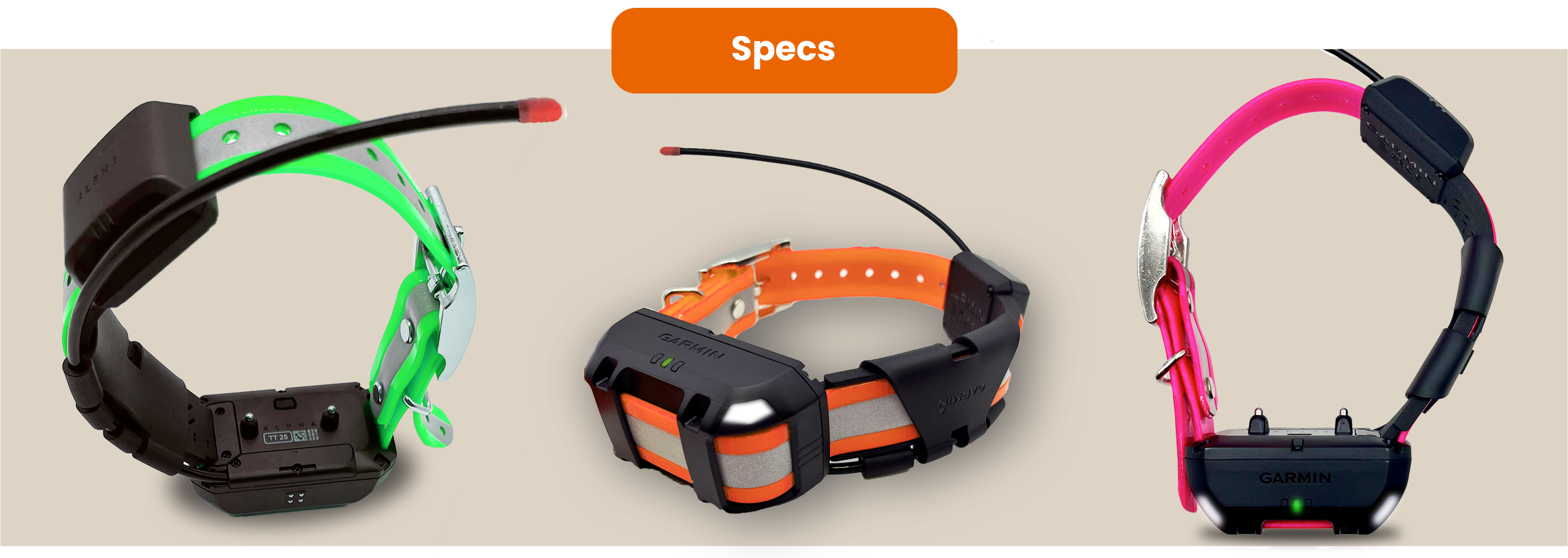 Garmin Alpha TT25 Collar Specs