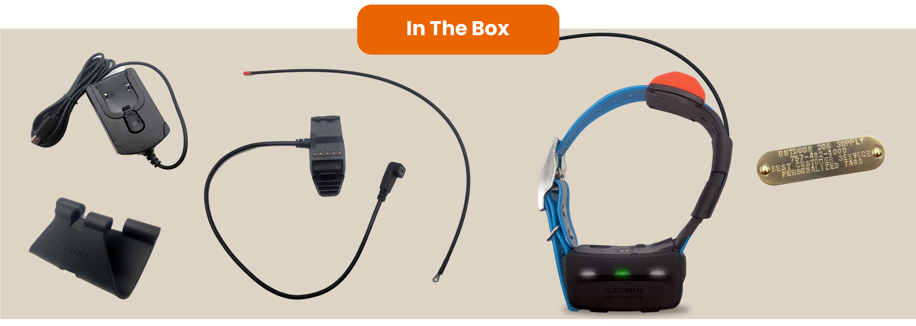 Whats in the box for the Garmin Alpha T5X Collar
