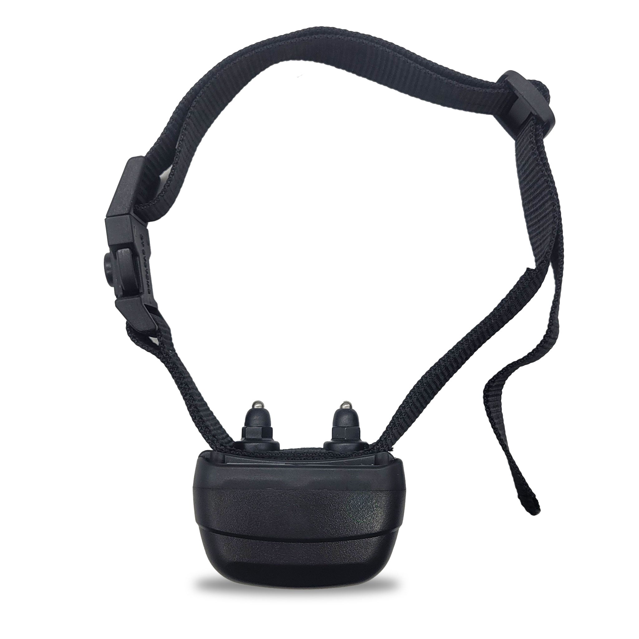 Waterproof dog training collar with a 360-yard range and 15 stimulation levels- Back of Collar