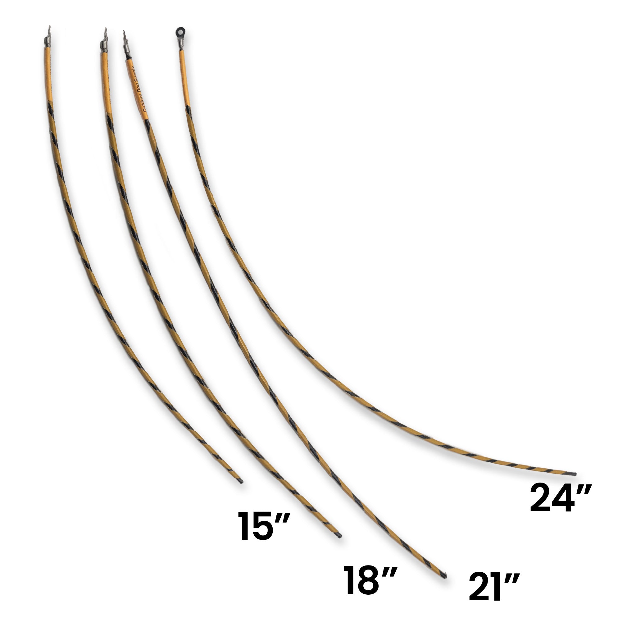 Lengths for Long-range antennas for Garmin dog collars with reflective strips