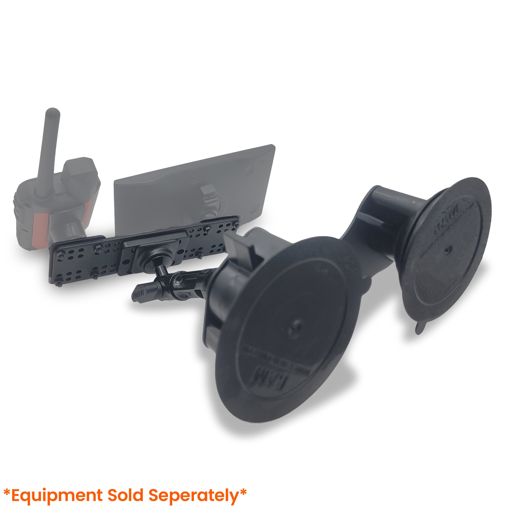 Double Suction Window Mount with equipment example