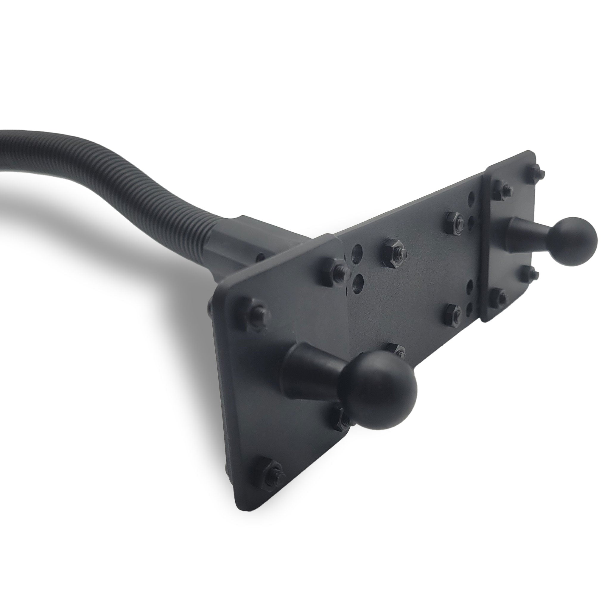 Double Gooseneck for Garmin Handhelds- front view