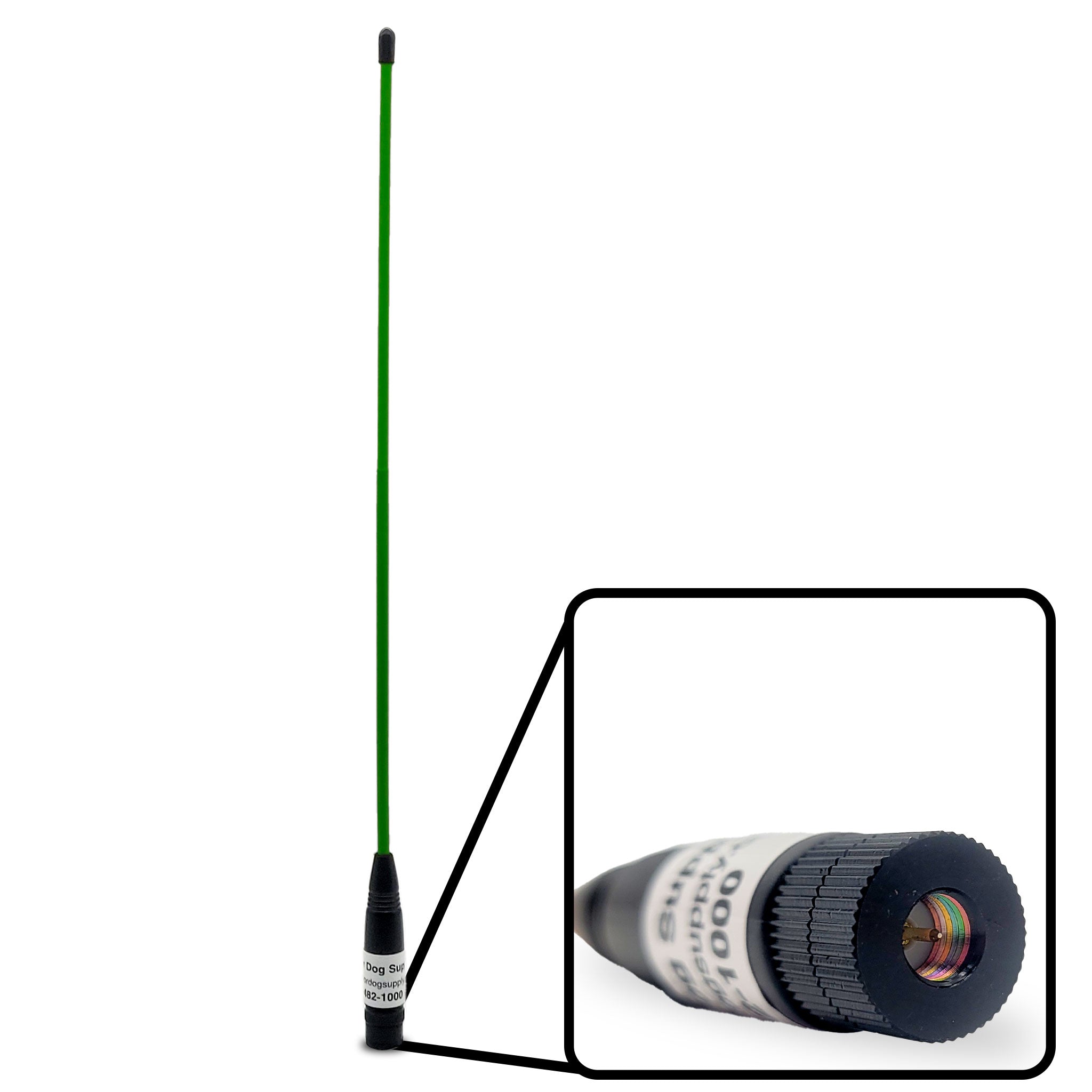14" Whippy Antenna for Garmin Handheld-  Standard Connection Green