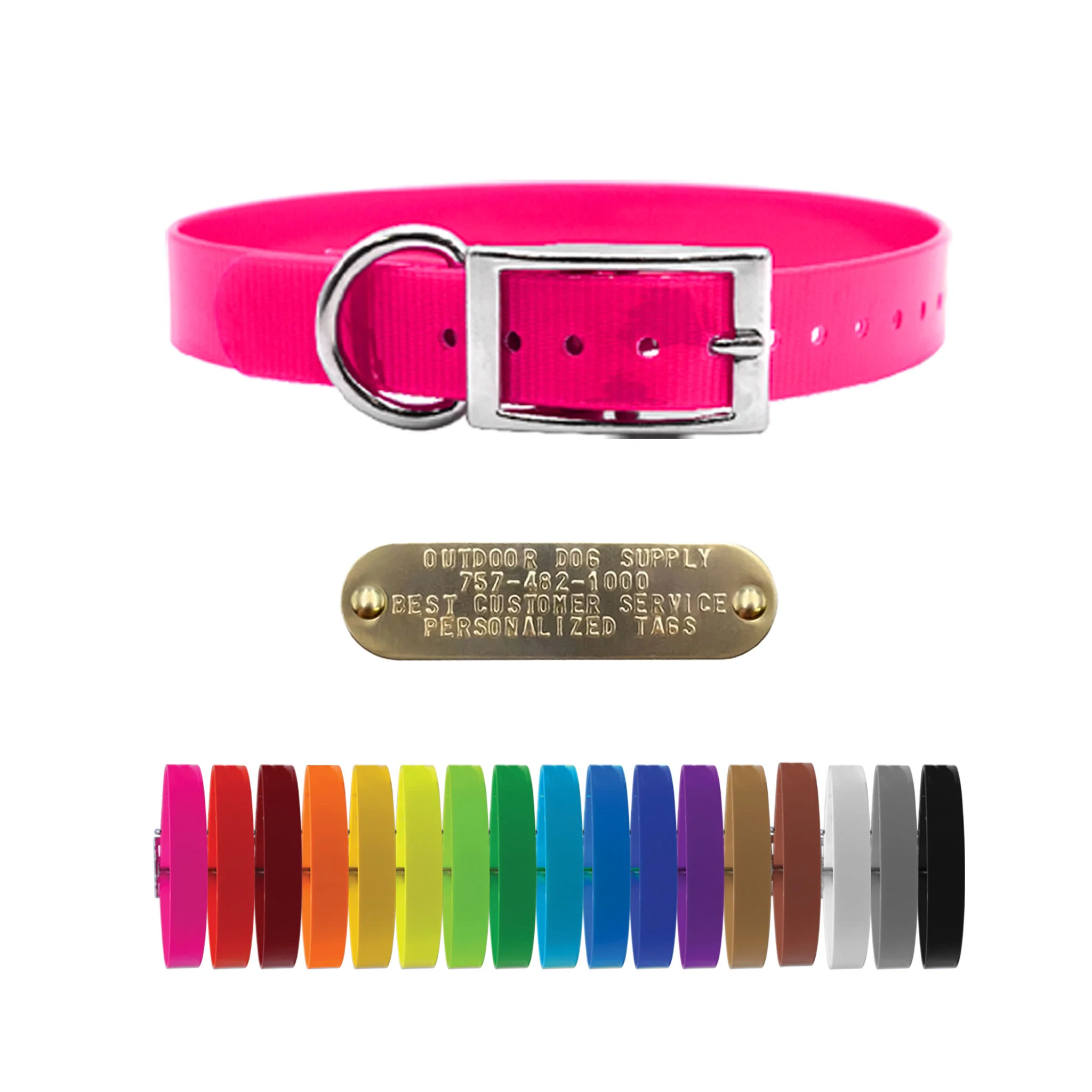 Do the collars come with the name tags off? So I can place where ever I'd like on the collar when I get it.