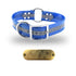 1 1/2" Premium Center Ring Name Tag Collar- Reflective Light Blue