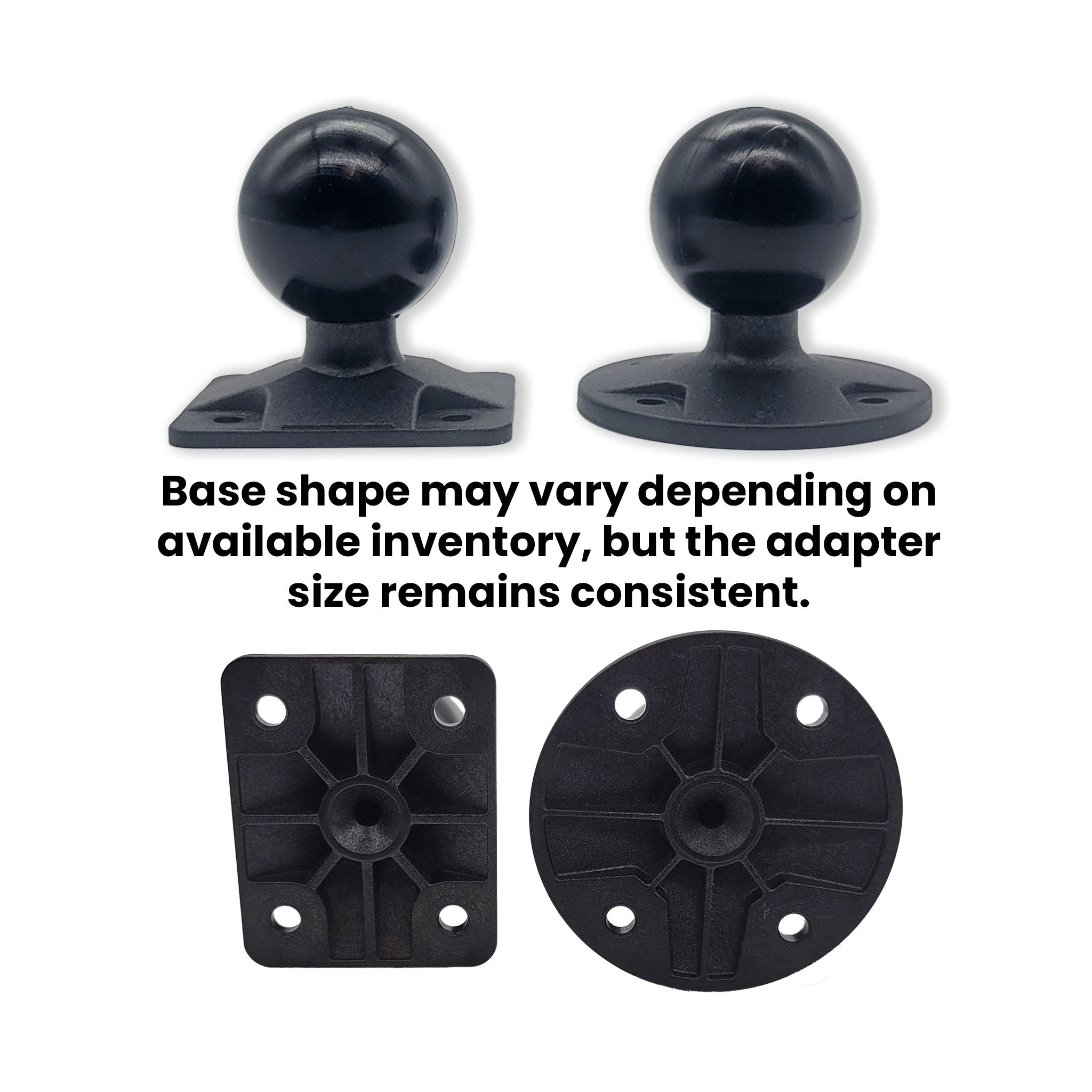 1.5 inch 4 hole adapter with different base shapes for the Garmin Alpha XL and Tread XL