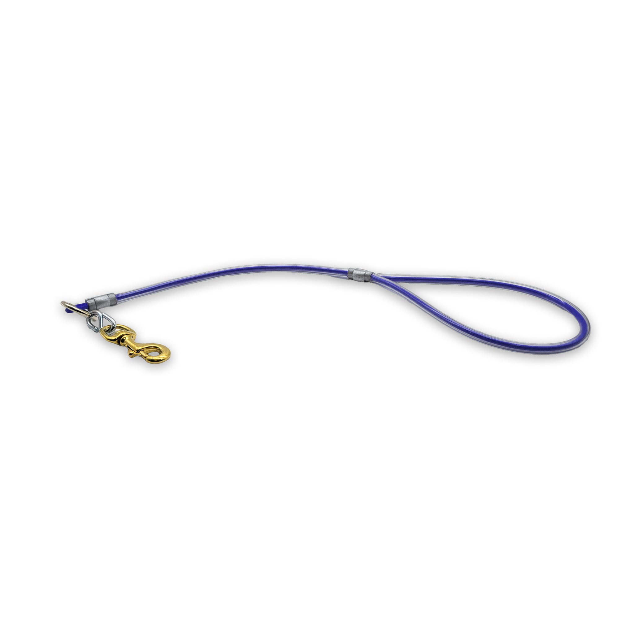 2ft Cable Leash- Dark Blue