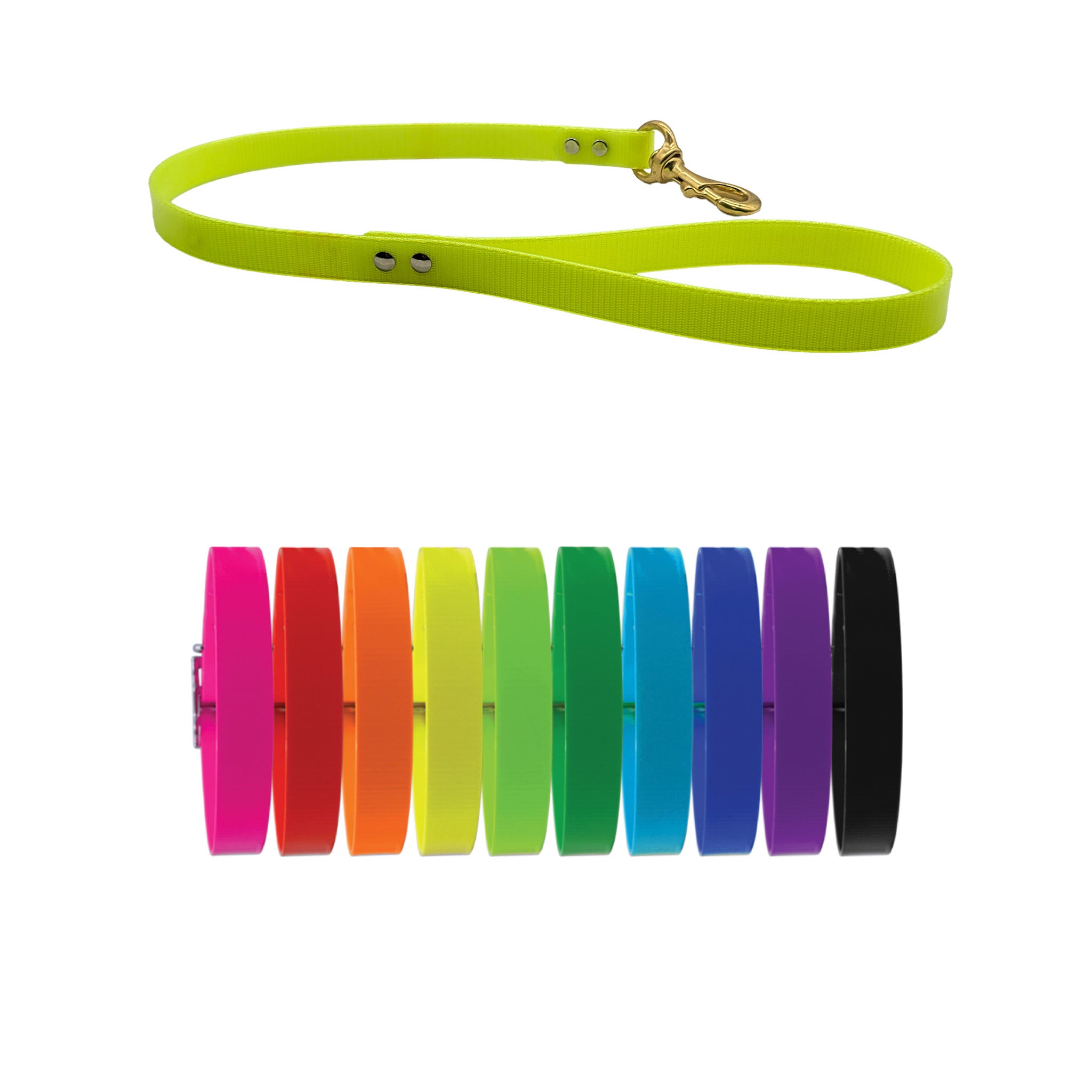 Customizable 2 ft flat leads with brass name plate