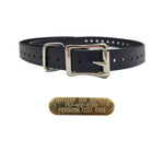 3/4" Basic Garmin Strap with personalized name tag- Roller Buckle Black