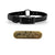 SoftFlex 3/4" dog collar with center ring, black hardware, free brass name plate, and waterproof, odor-resistant material. Black Licorice