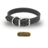USA-made 3/4" UltraSoft Luxe leather collar with D-ring. Fits 8-18" necks. Free customizable brass name plate. Durable & stylish. Gray
