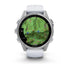 Garmin Fenix 8 Watch Sapphire Silver with Fog Gray Dark Sandstone Silicone Band with mapping