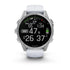 Garmin Fenix 8 Watch Sapphire Silver with Fog Gray Dark Sandstone Silicone Band with altitude infromation