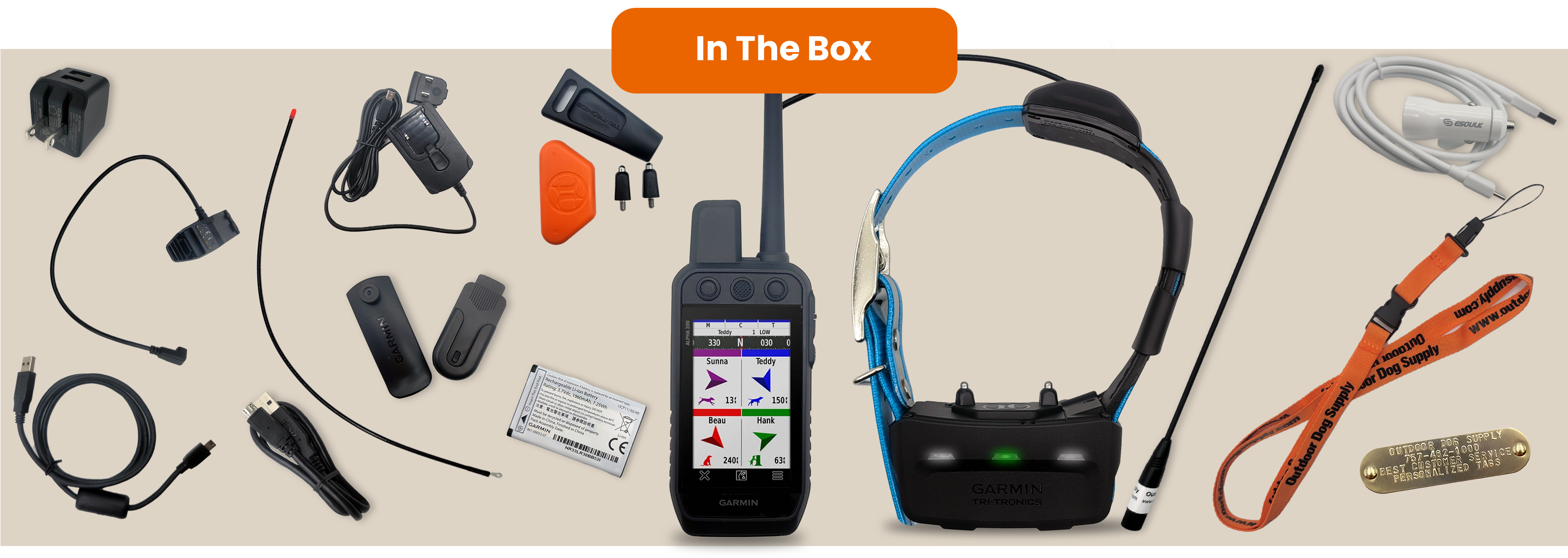 Garmin Alpha 200 handheld in the box.