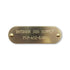 Custom 1" x 3" Raised Lettering Brass Dog Collar Name Tags
