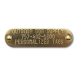Custom 3/4" x 2 3/4" Tag- 3 lines of information