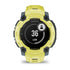 Garmin Instinct E Electric Lime Face with Electric Lime Band Front Facing Showing health information