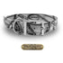 XL 1" Glow Tuff dog collar for large breeds with nickel hardware, free brass name plate, and waterproof, odor-resistant nylon. - Gray Camo
