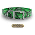 XL 1" Glow Tuff dog collar for large breeds with nickel hardware, free brass name plate, and waterproof, odor-resistant nylon. - Green Camo