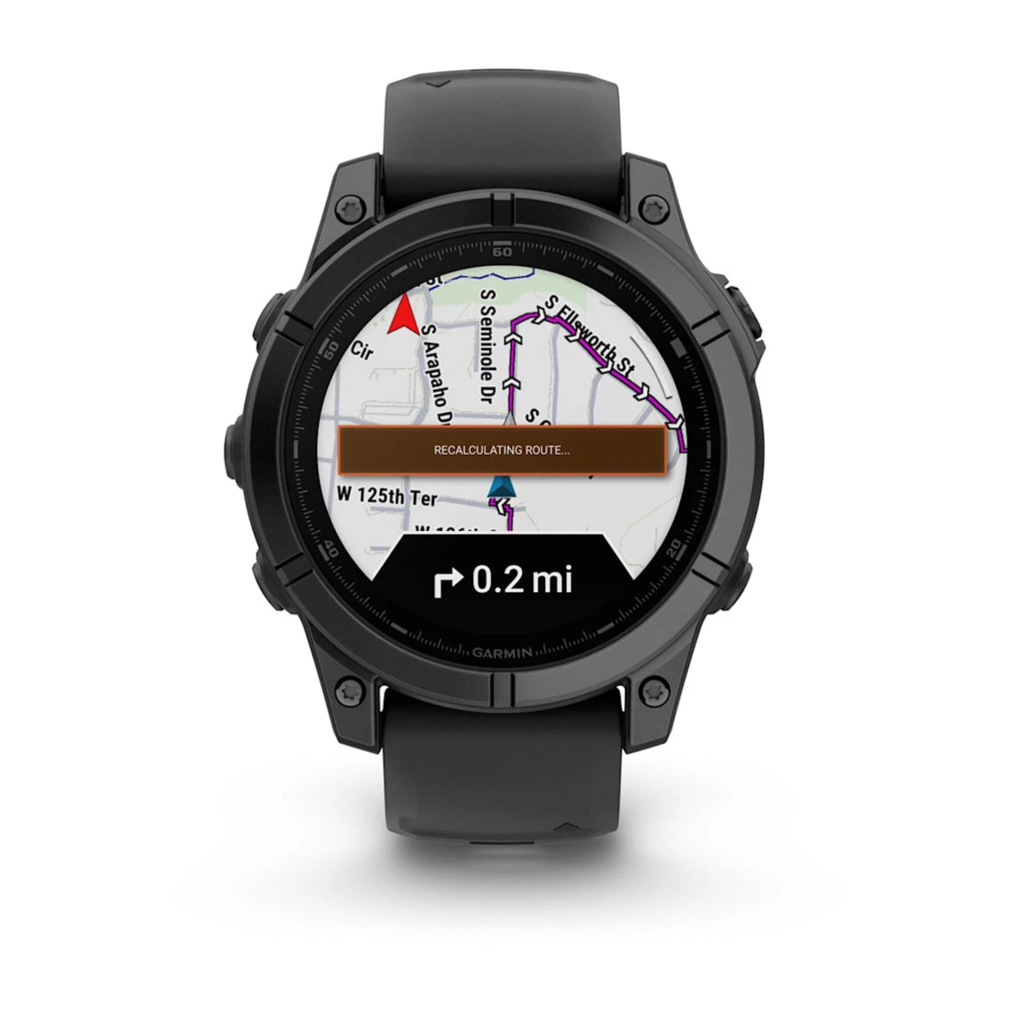 Garmin Fenix 3 watch SGS showing map routing 