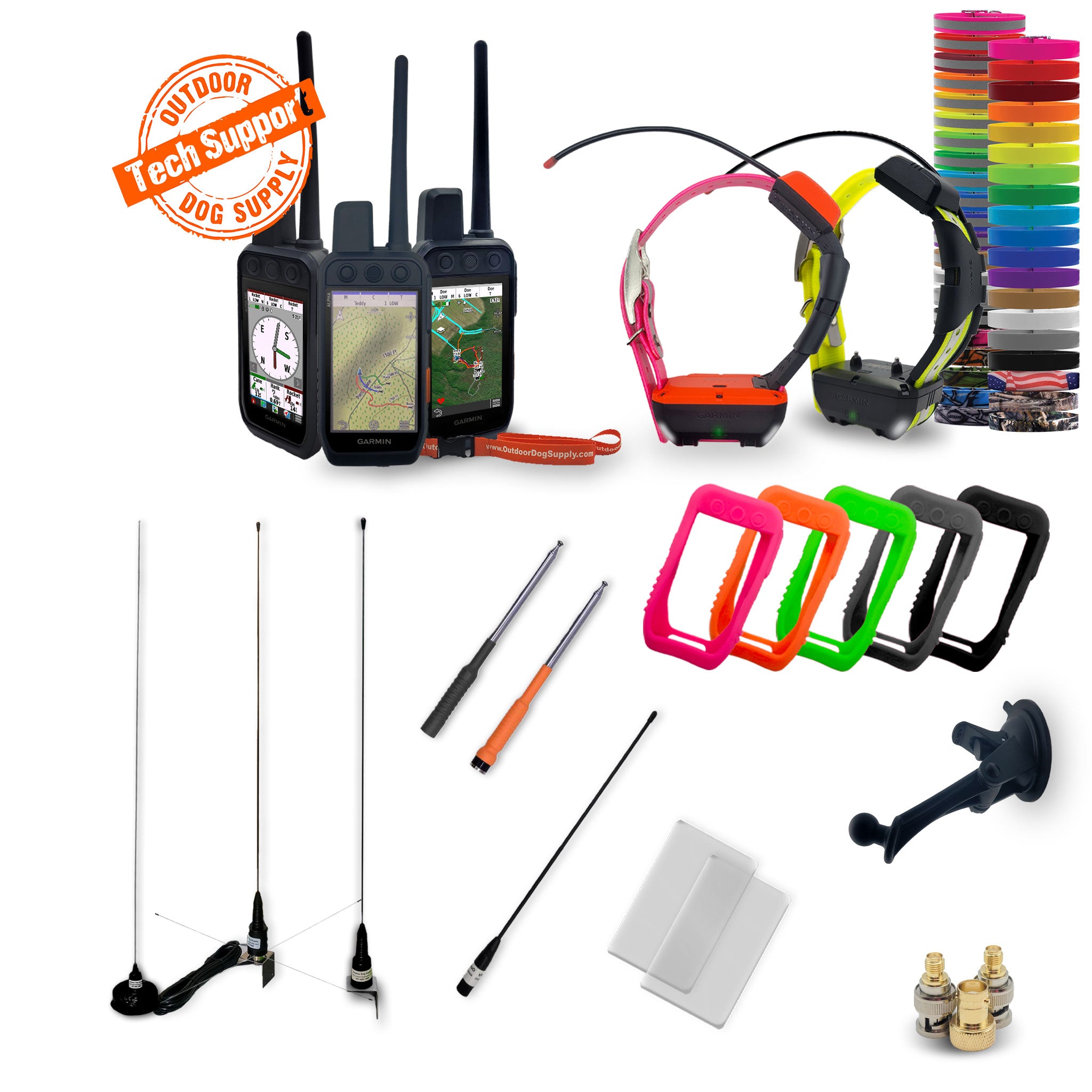 Garmin Alpha Dear dog bundle with Garmin T20, TT25, Alpha 200+ Alpha 300 and 300i with accessories