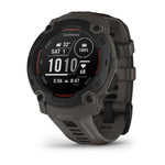 Garmin Instinct 3 Black Face Charcoal band menu screen with time