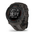 Garmin Instinct 3 Black Face Charcoal band menu screen with time