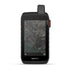 Garmin Montana 760i front view showing satellite mapping with time and road names