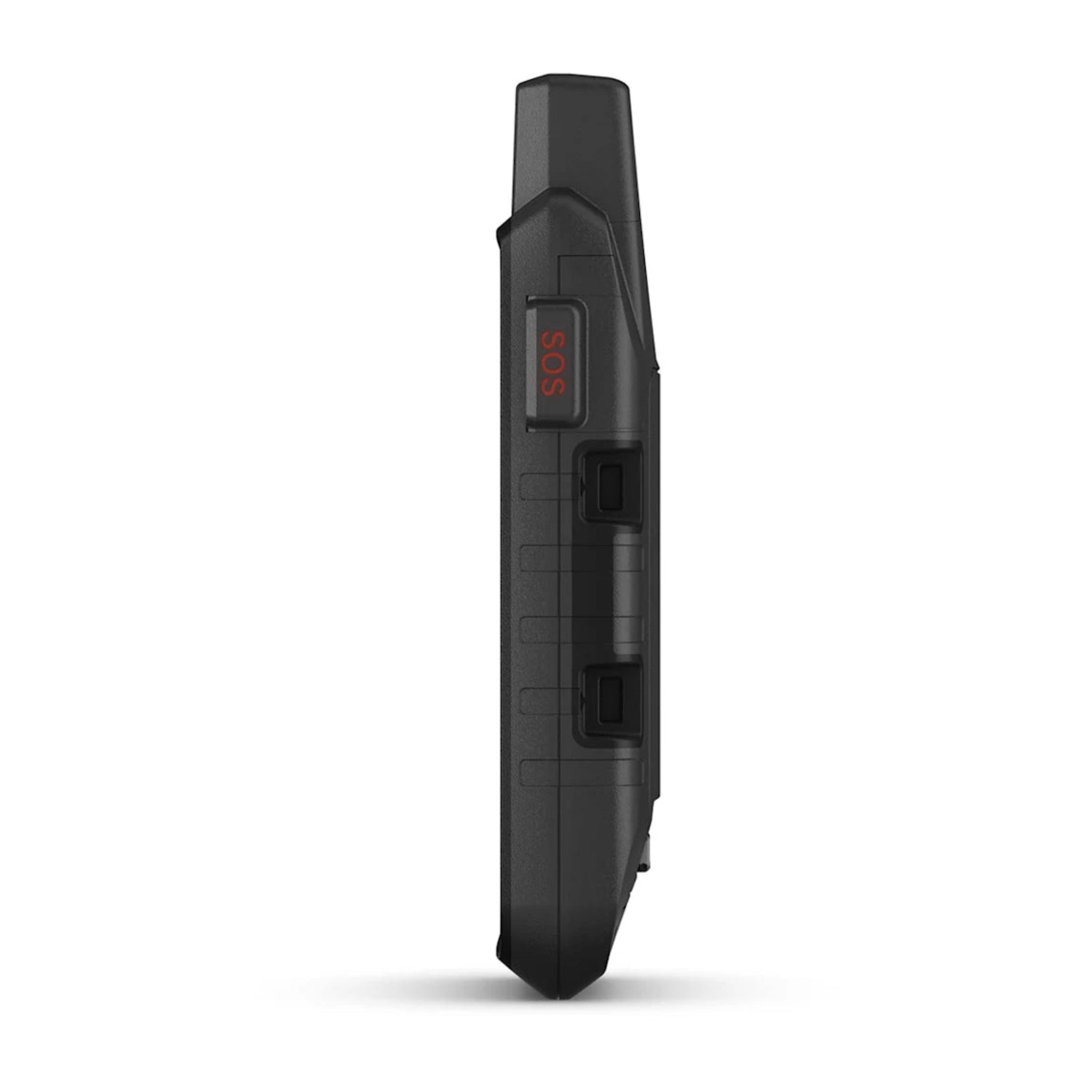 Garmin Montana 710i side view of Inreach SOS button