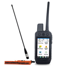 Garmin Alpha 200 Handheld with extended range antenna and lanyard