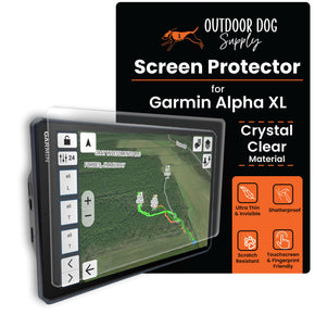 Screen protector for Garmin Alpha XL with description