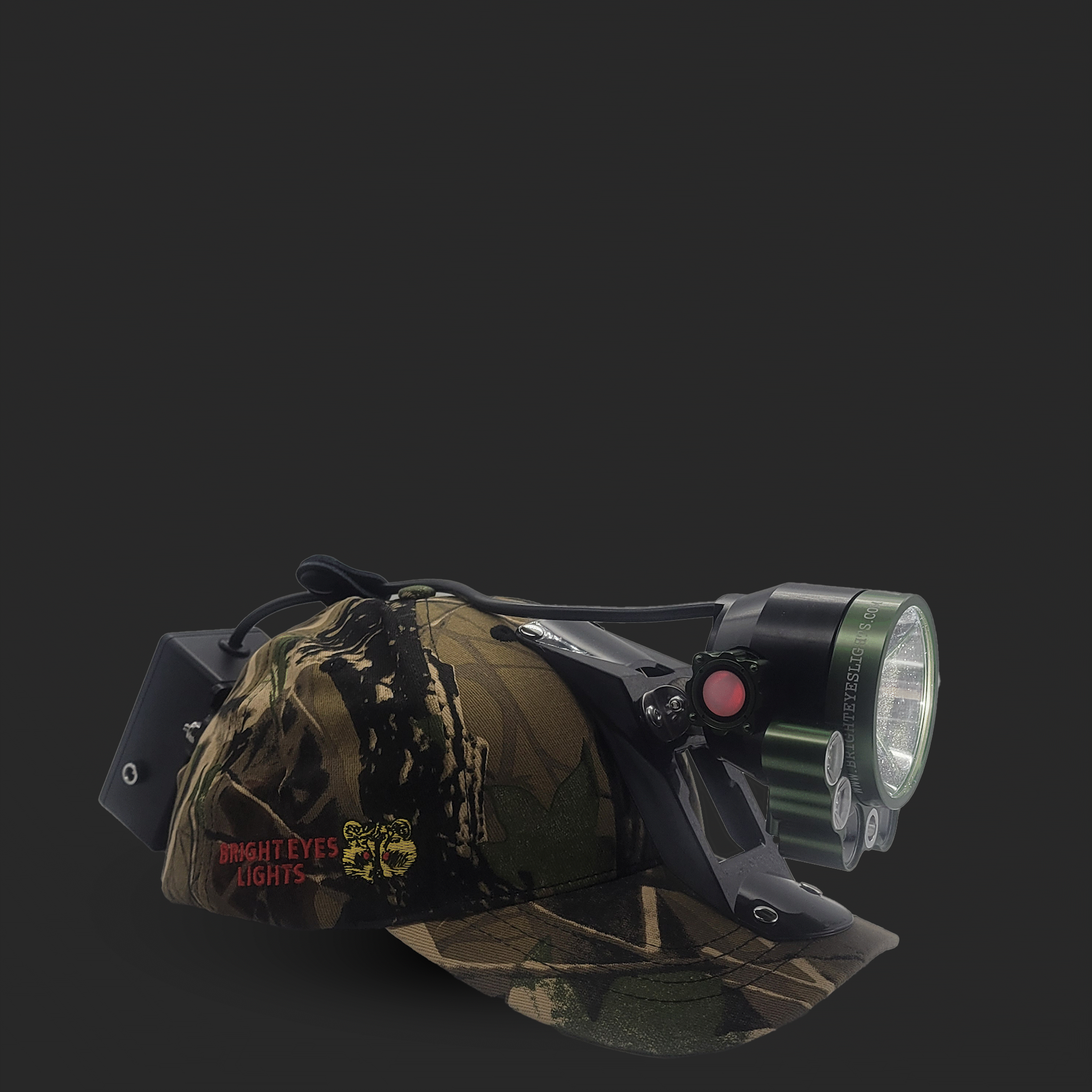 Changing color lights on the Bright Eyes Avenger Camo Hat