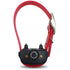 back of Garmin barklimiter dog collar with green light and red reflective strap