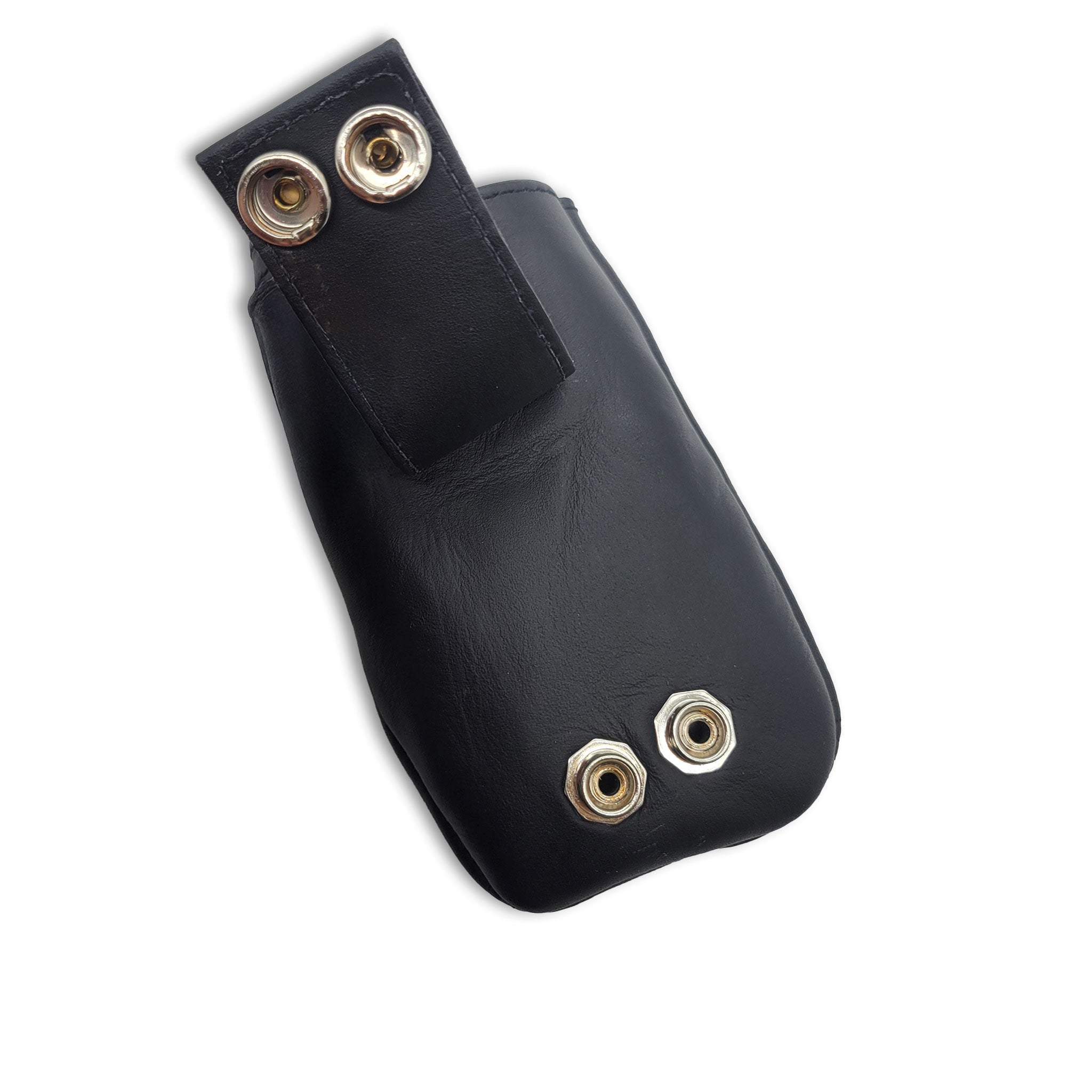 back of leather holster for Garmin sport Pro handheld with metal claps