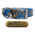 1" Pattern Premium Glow Tuff D Ring Dog Collar with Brass Name Plate