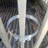 Outside view of a metal bucket holder on a dog box