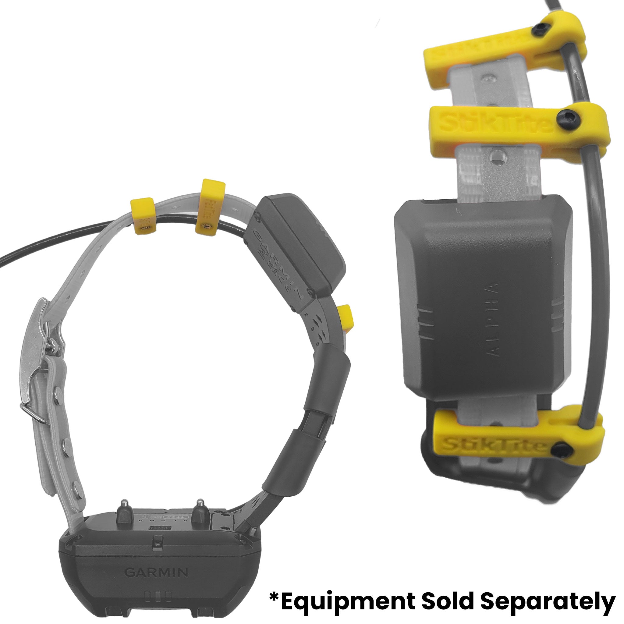 Lester's StikTite FatTite Antenna Holder on a Garmin TT25 mini collar