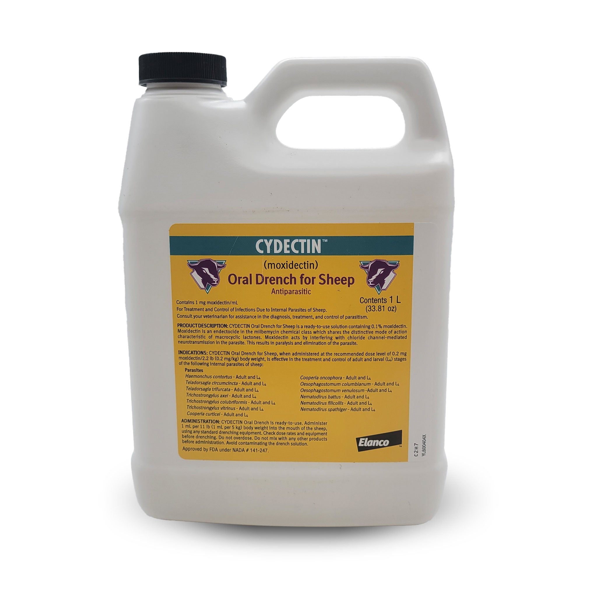 Cydectin oral drench for sheep on a white background