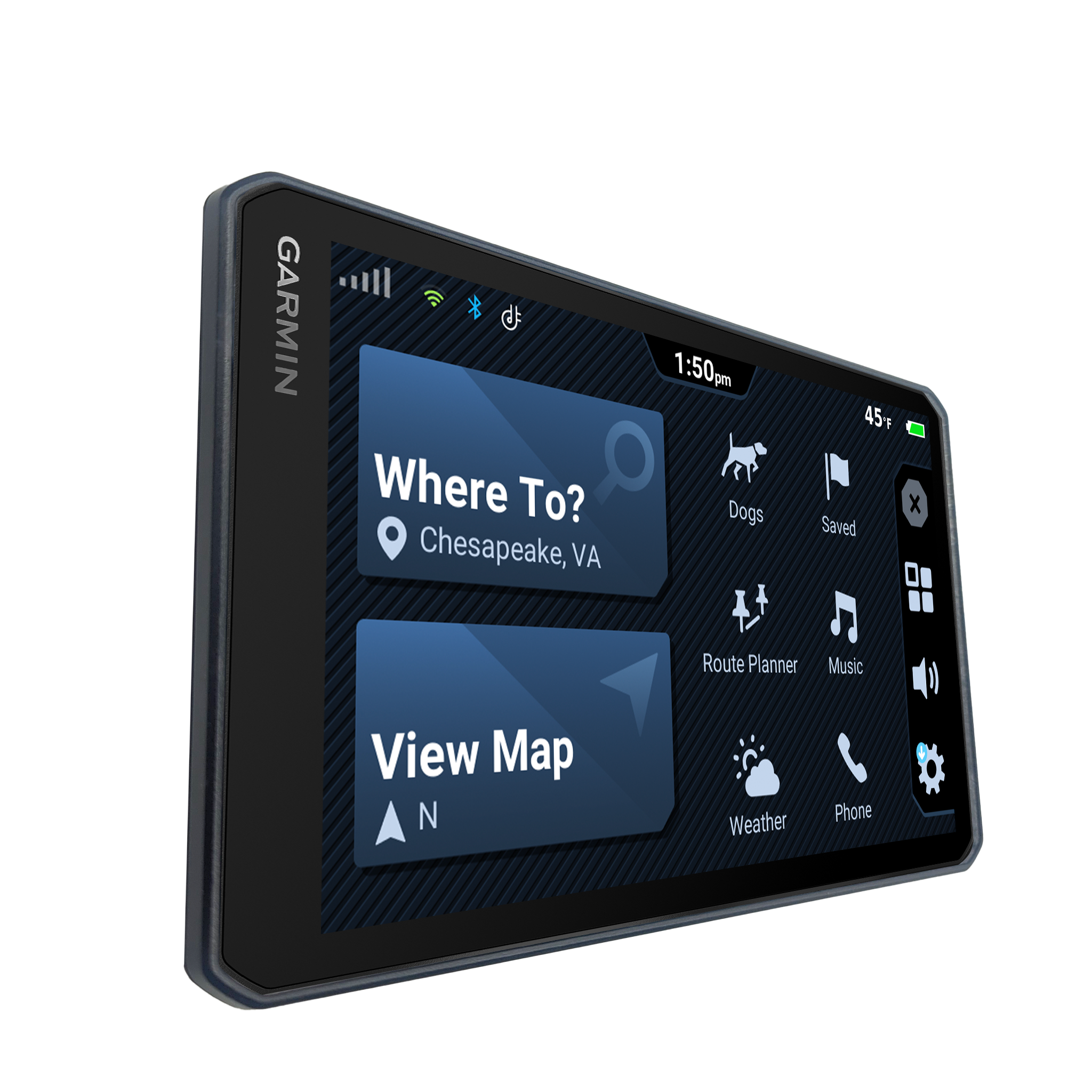 Garmin DriveTrack 72 main screen