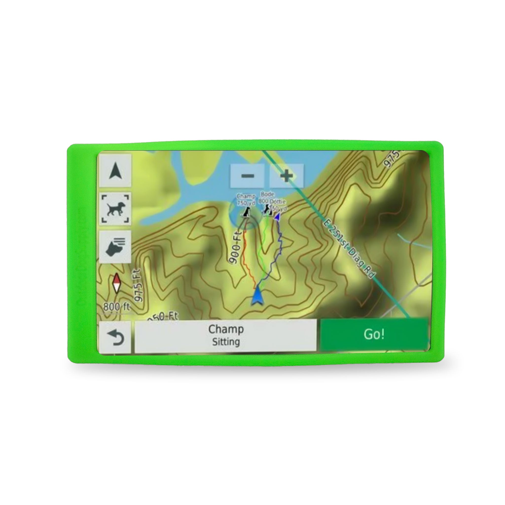used Garmin DriveTrack 71 with green squishy case