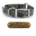 1" Pattern Premium Glow Tuff Center Ring Dog Collar with Brass Name Plate