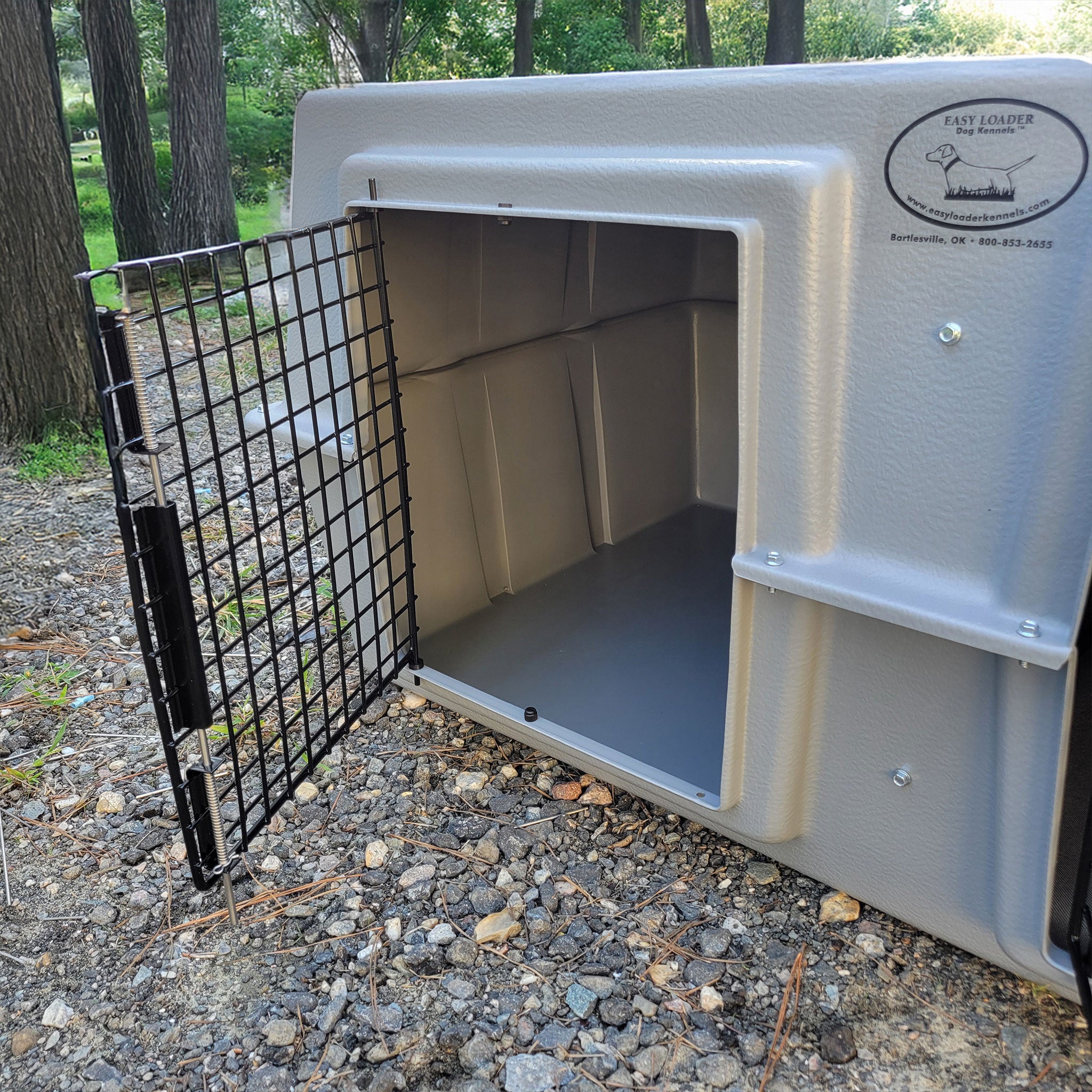 The Original By Easy Loader Dog Kennels door open